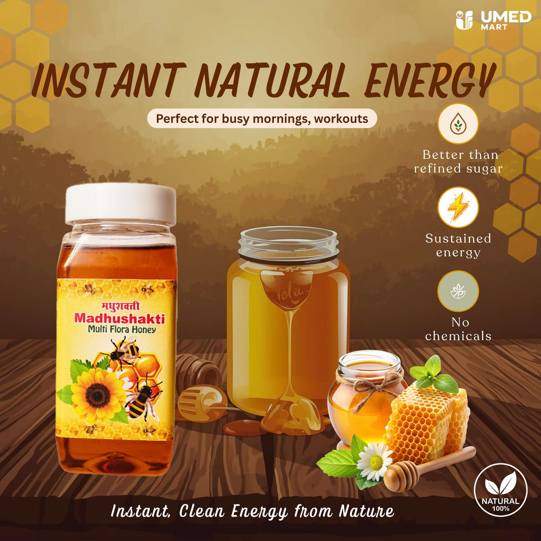 MADHUSHAKTI Natural Honey, Made By Rajlakshmi SHG, No Artificial Flavours, Pack of 1000 gm