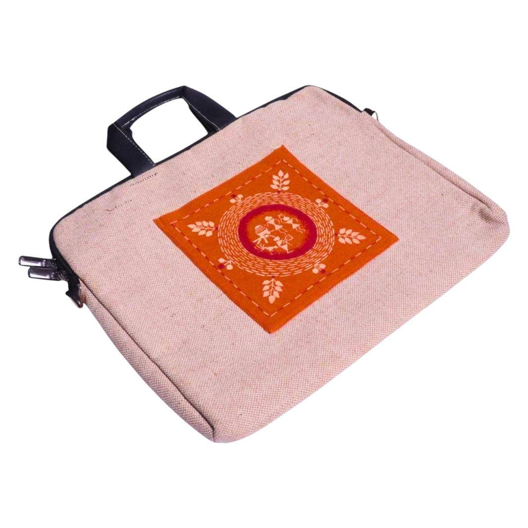 Nav Tejaswini Warli Unit FPO, Handmade Laptop Bag, handcrafted traditional laptop bag, pack of 1 piece