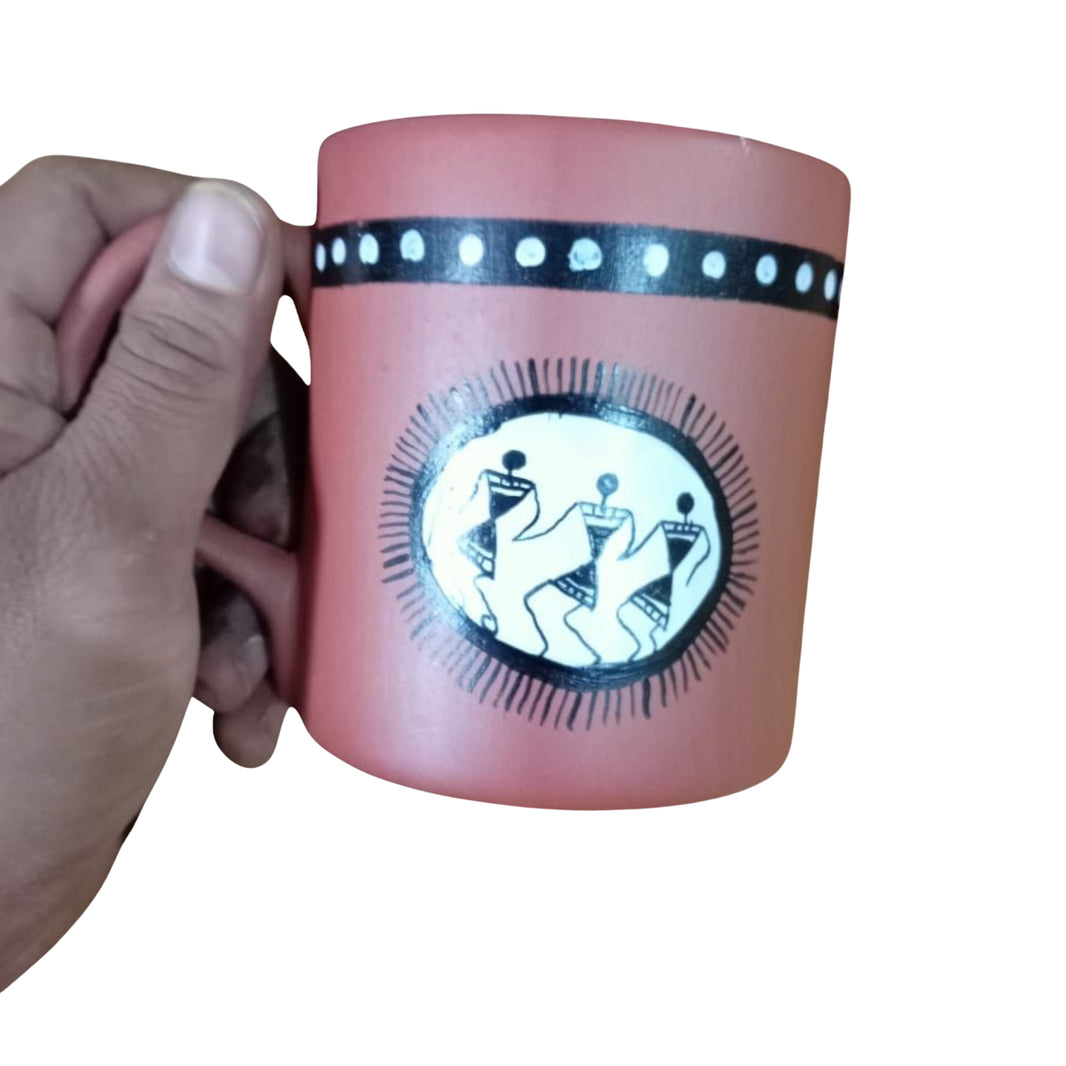 Nav Tejaswini Warli Unit FPO, Handcrafted Tea Cup, handmade traditional tea cup, pack of 1 piece