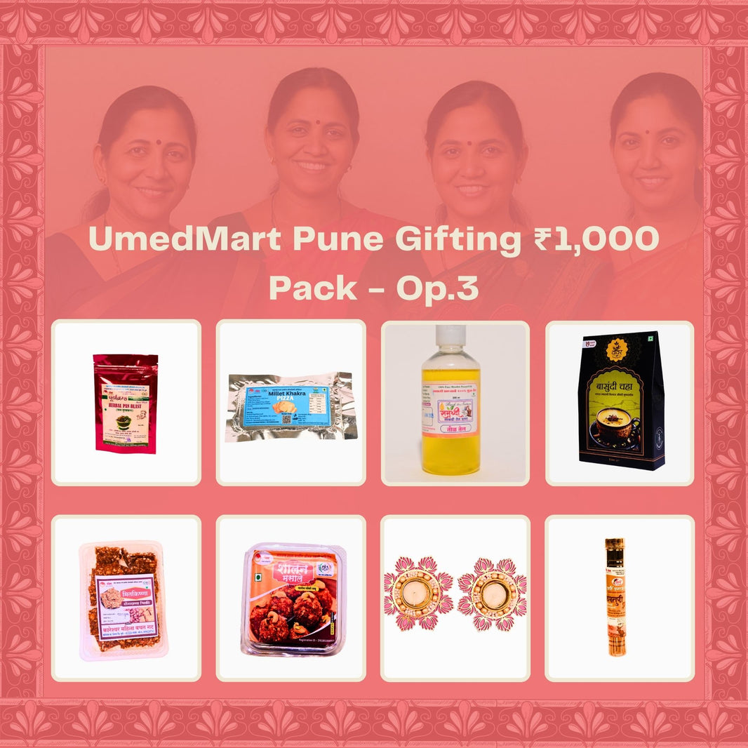 UmedMart - Gifting Combo Pack | Traditional, Natural & Handmade | Premium Festive Hamper with 8 Authentic Items pack of 1000 Option 3