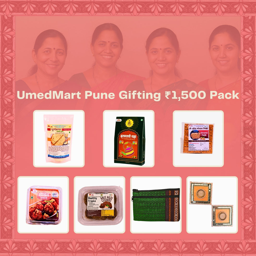 UmedMart - Gifting Combo Pack | Traditional, Natural & Handmade | Premium Festive Hamper with 8 Authentic Items pack of 1500