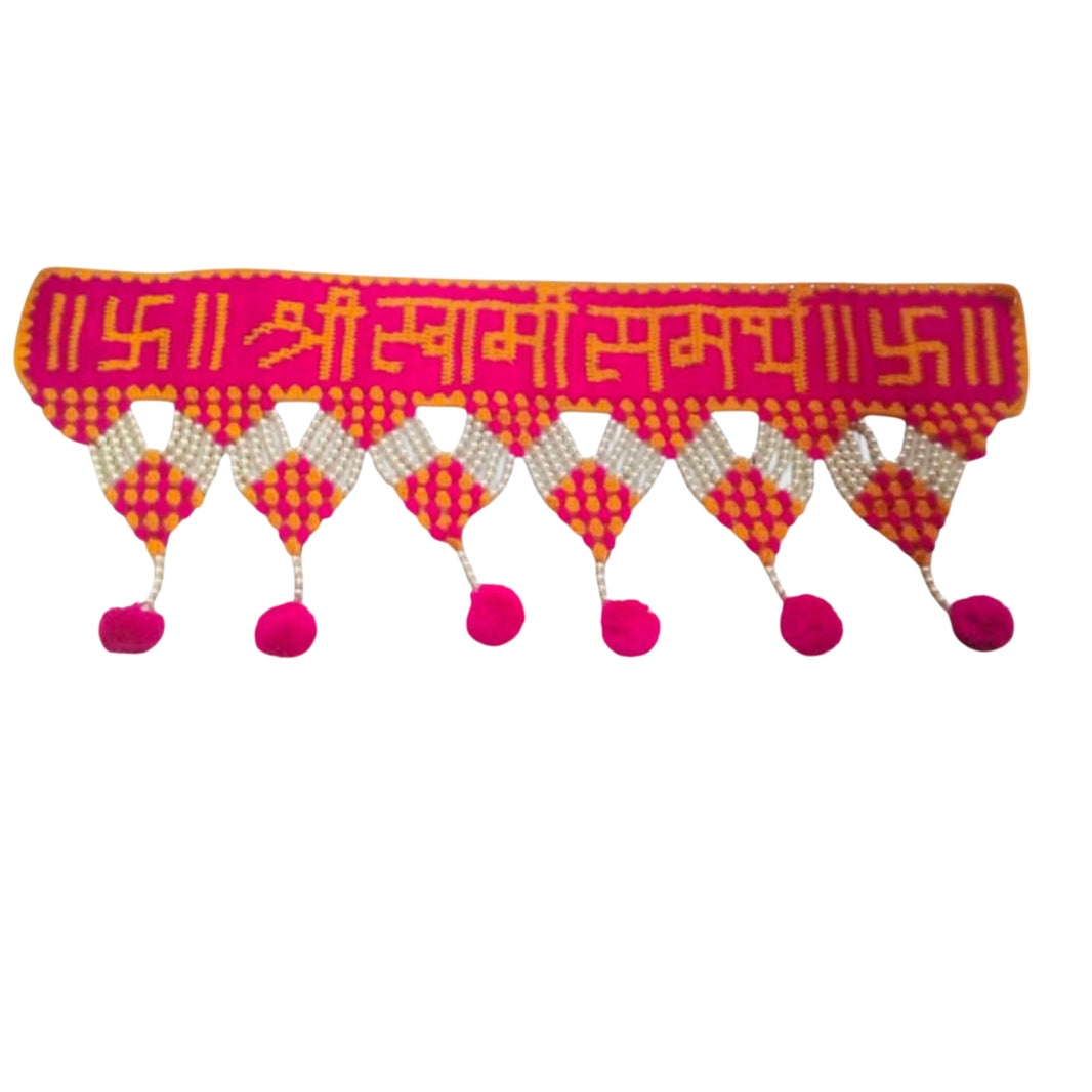 Ranjana Enterprises, Wool and Pearl Door Wall Piece, Handmade, Pack Of 1 Piece