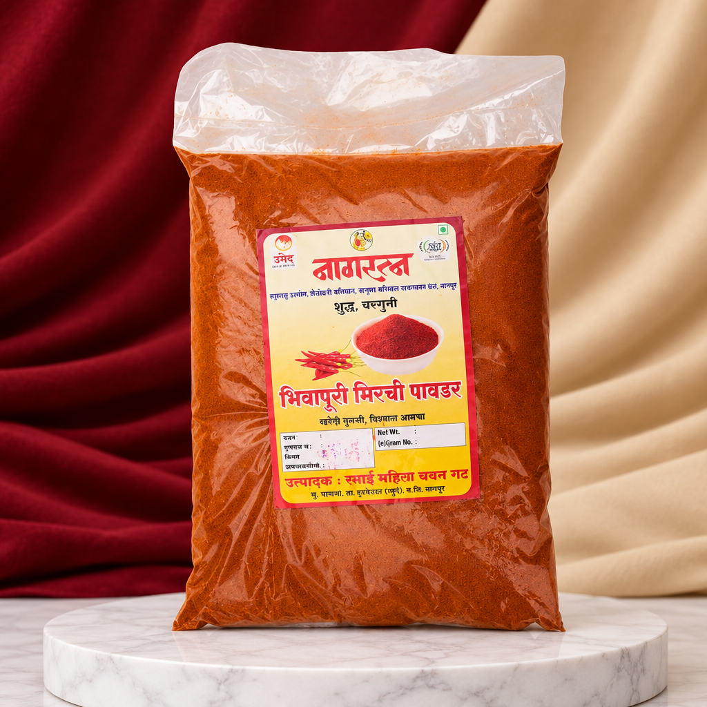 CHILI POWDER, Natural Produced And Making By SHG Women, RAMABAI SHG, Pack of 500gm