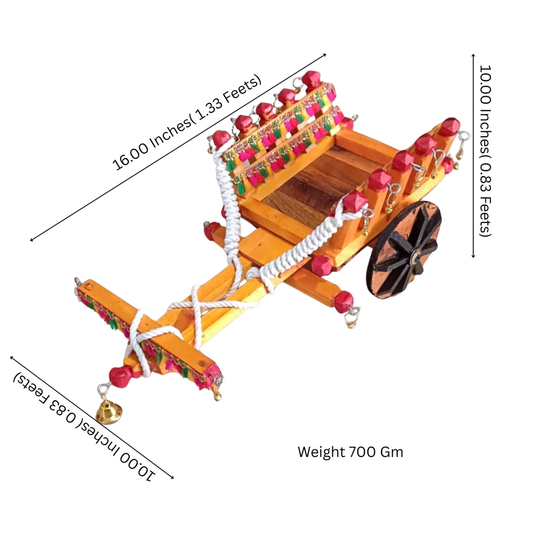 SANDAN VALLY Women SHG Handcrafted Bull Cart with Copper Accessories – Small, 700 g