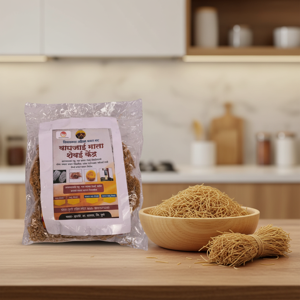 Waghjai Mata Shevai | Healthy, Homemade & Chemical-Free - Handmade Shevai by Shivkanya Mahila Bachat Gat - 500g