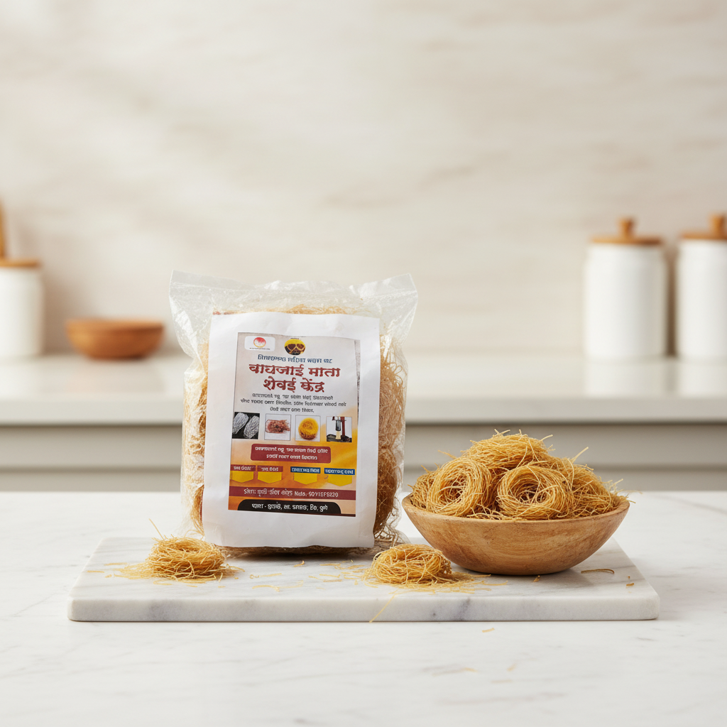 Waghjai Mata Shevai | Healthy, Homemade & Chemical-Free - Handmade Shevai by Shivkanya Mahila Bachat Gat - 500g