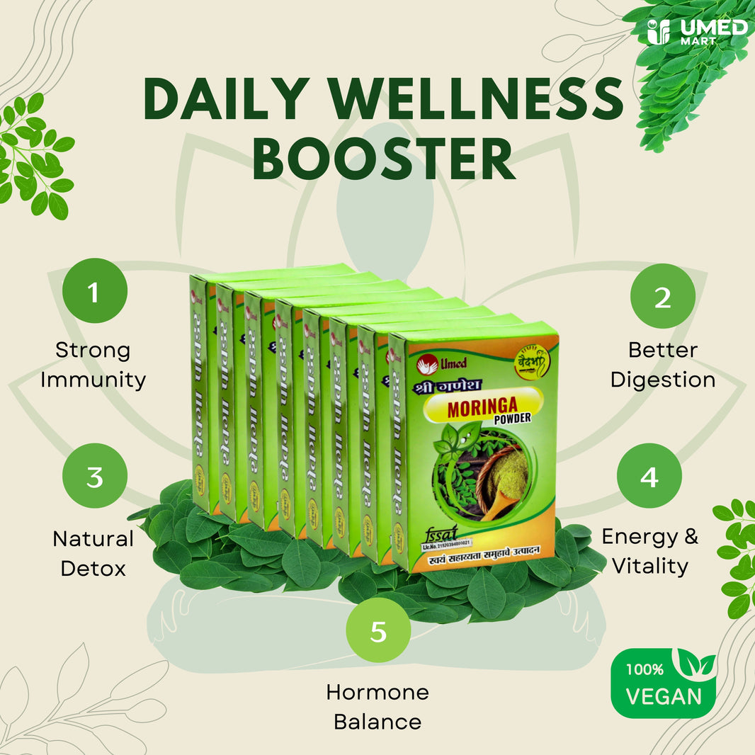 SHRI GANESH Shevga Powder, Moringa Powder, Kumkum SHG, Made By Natural Ingredients, No Artificial Chemical, Pack of 40 gm