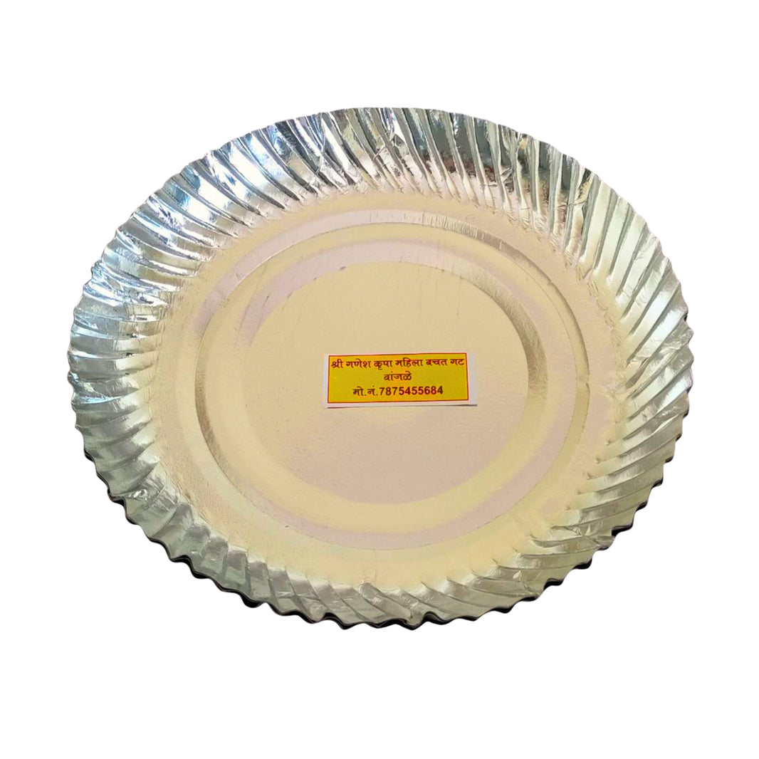 Shree Ganesh Krupa, Silver Dish 12 Inch, premium quality, pack of 25 pieces