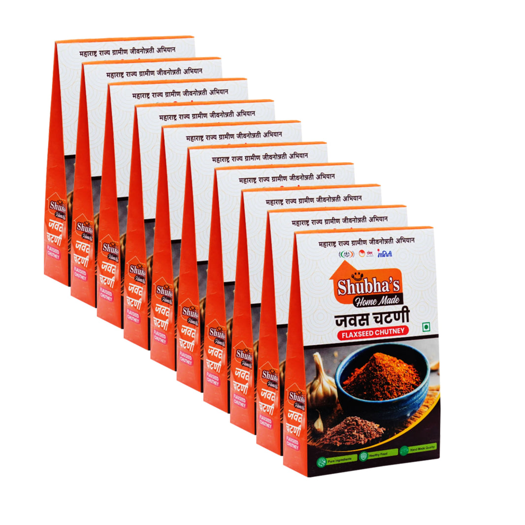 Shubha's Home Made, Javas Chutney, Pack of 10, Vitahi SHG, Natural Ingredients, No Artificial Essence, Pack of 100 gm