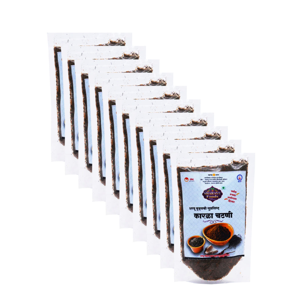 Shubhas Home Made, Karale Chutney, Pack of 10, Vitahi SHG, Natural Ingredients, No Artificial Essence, Pack of 100 gm