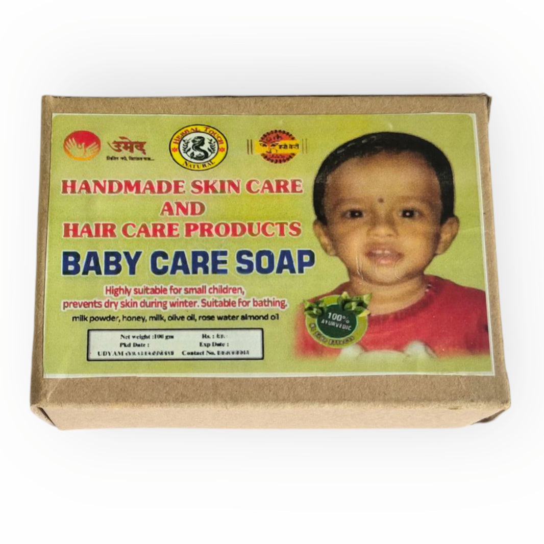 Shree Krupa SHG, Baby Care Soap, naturally handmade herbal soap, pack of 100 gm