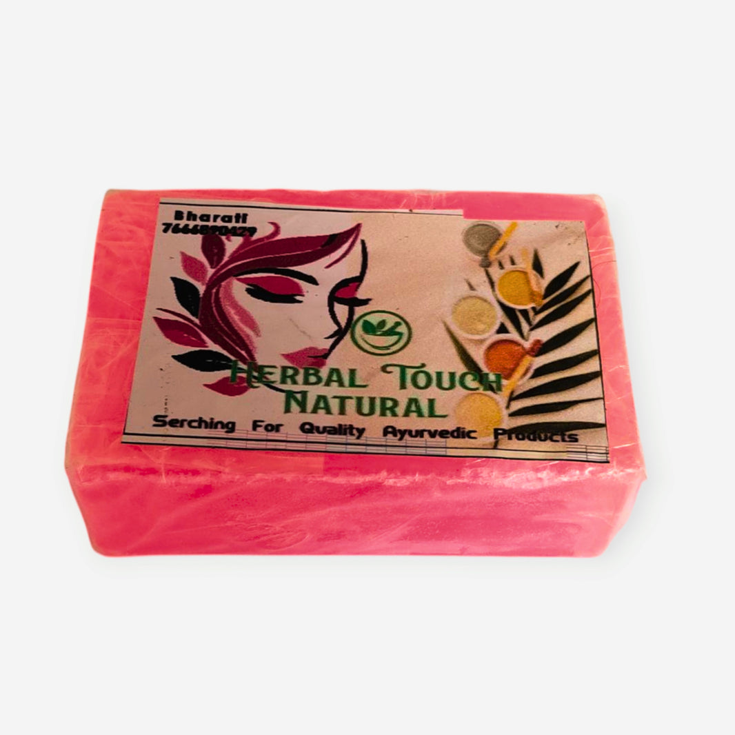 Shree Krupa SHG, Glycerine Bath Soap Pink Rose, naturally handmade herbal soap, pack of 100 gm