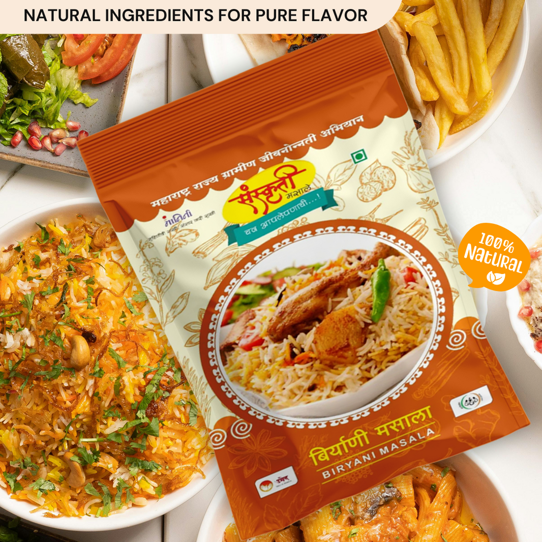 SANSKRUTI Biryani Masala,Made By Natural Ingredients,No Artificial flavour,pack of 15