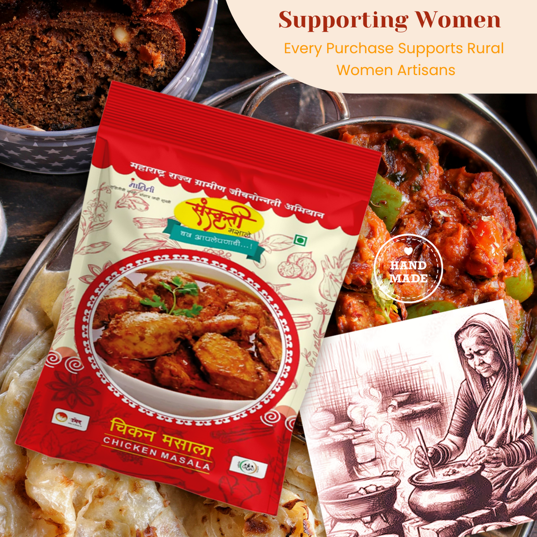 SANSKRUTI Chicken Masala,Made By Natural Ingredients,No Artificial Essence,pack of 100
