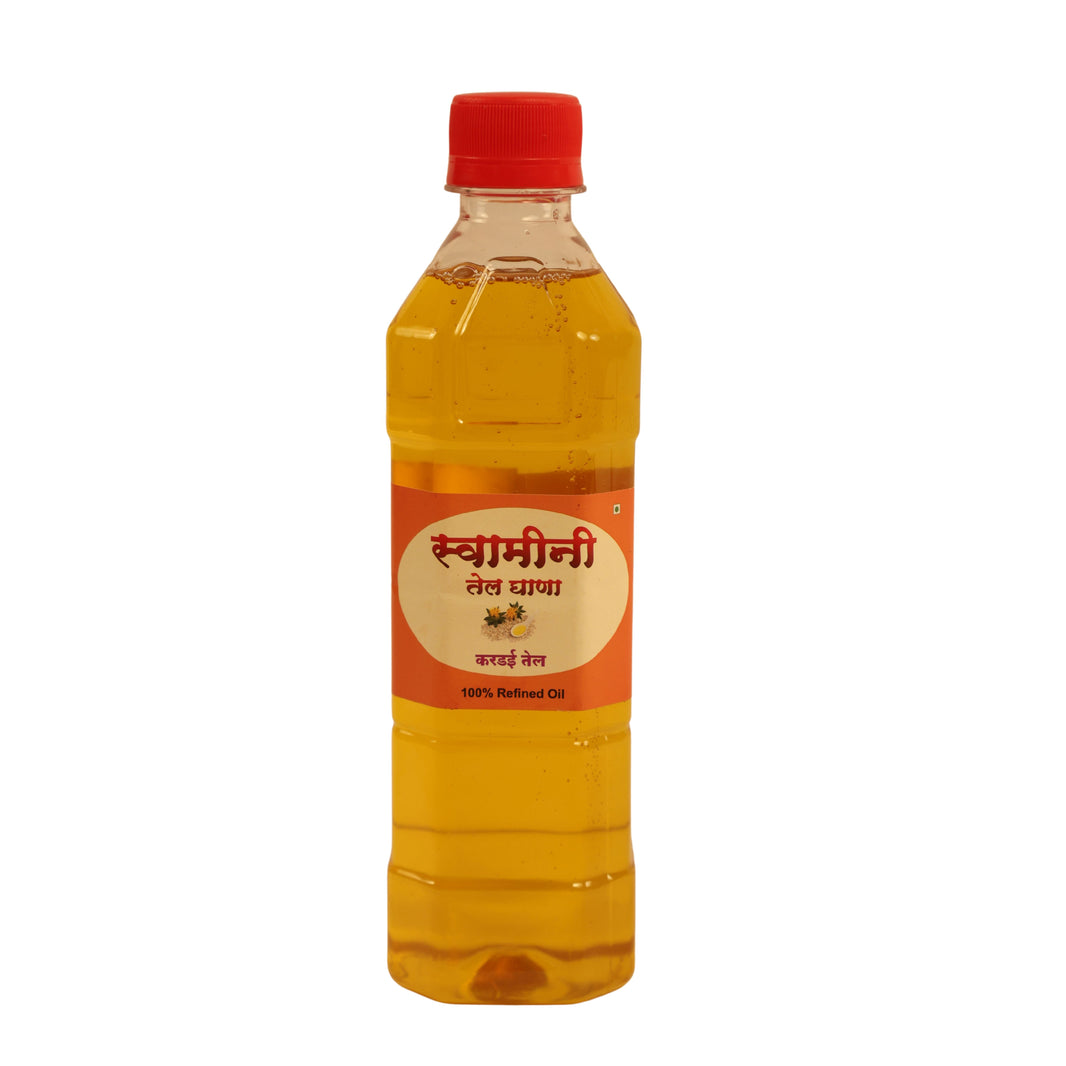 Swamini Karadayi (Safflower) Oil – Cold Pressed & Healthy | Ashtvinayak SHG Maval (1L)