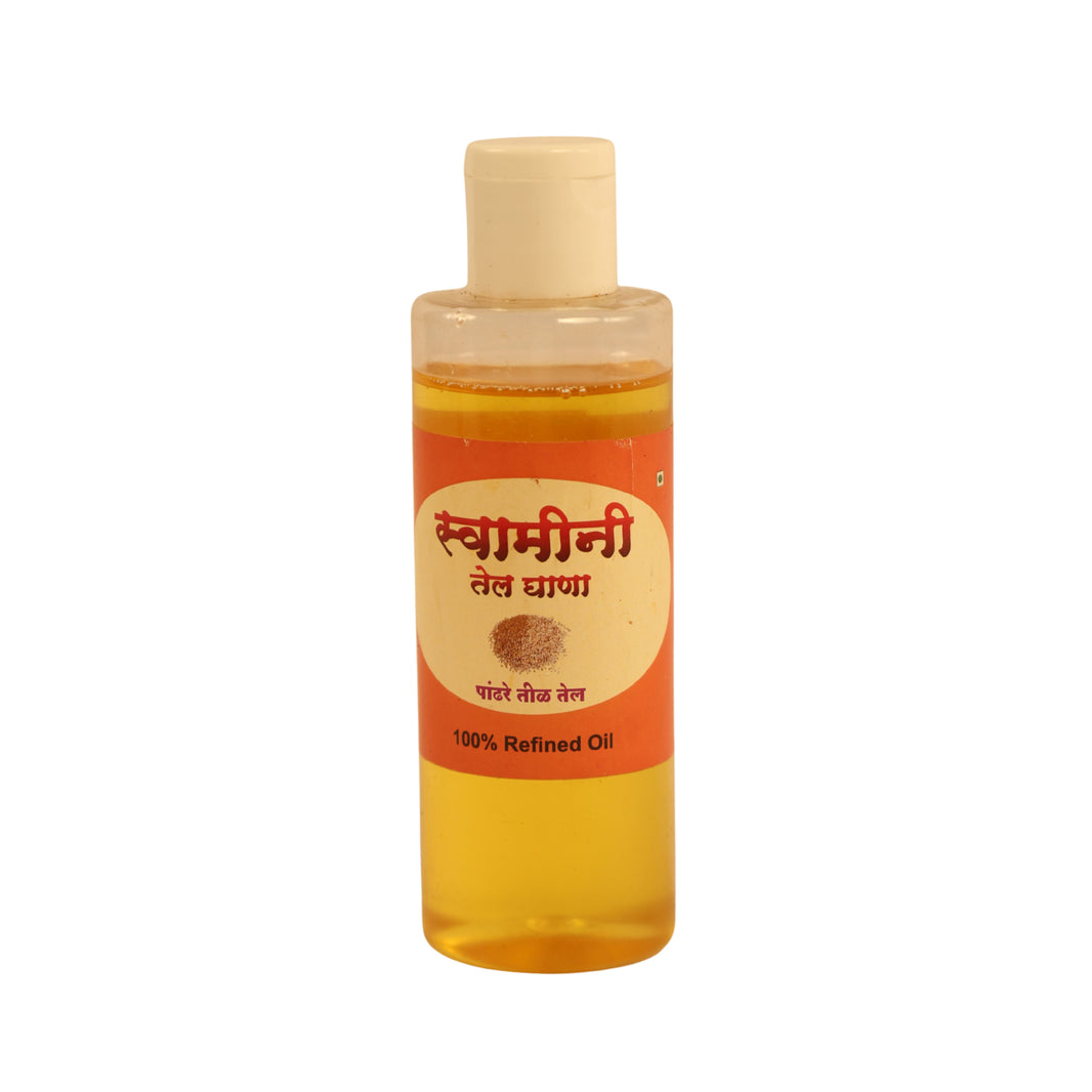 Swamini Tel Ghana White Sesame Oil Benefit your Heart, Joints, Skin And Hair– Ashtvinayak SHG 1Ltr