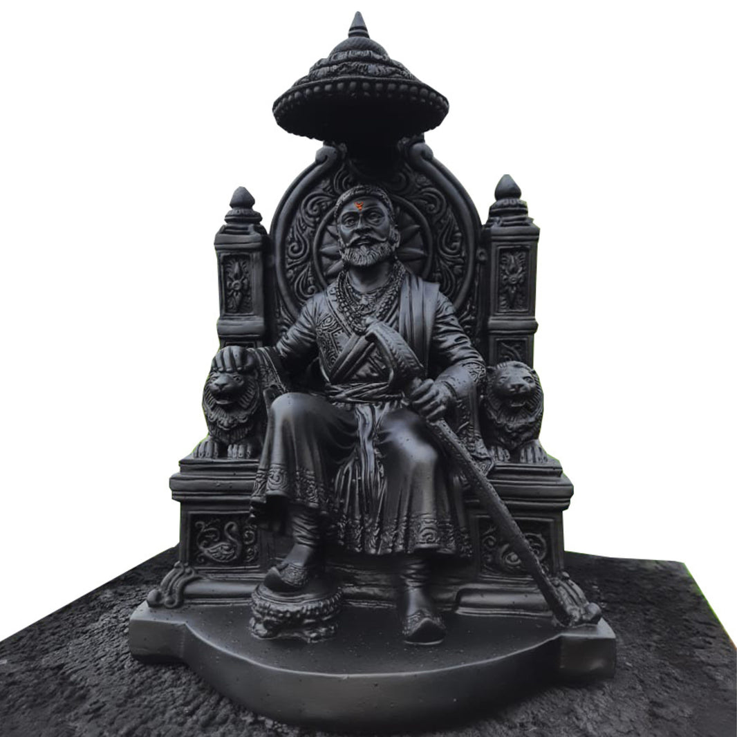CHHATRAPATI SHIVAJI MAHARAJ MURTI,10'Inch, handcrafted By SHg Women, SADARAM SHG, Pack Of 1