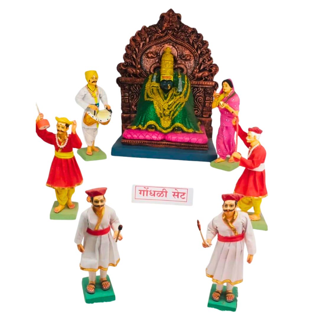GONDHALI SET 14 inch, Handcrafted By SHG Women, SADARAM SHG, Pack of 1