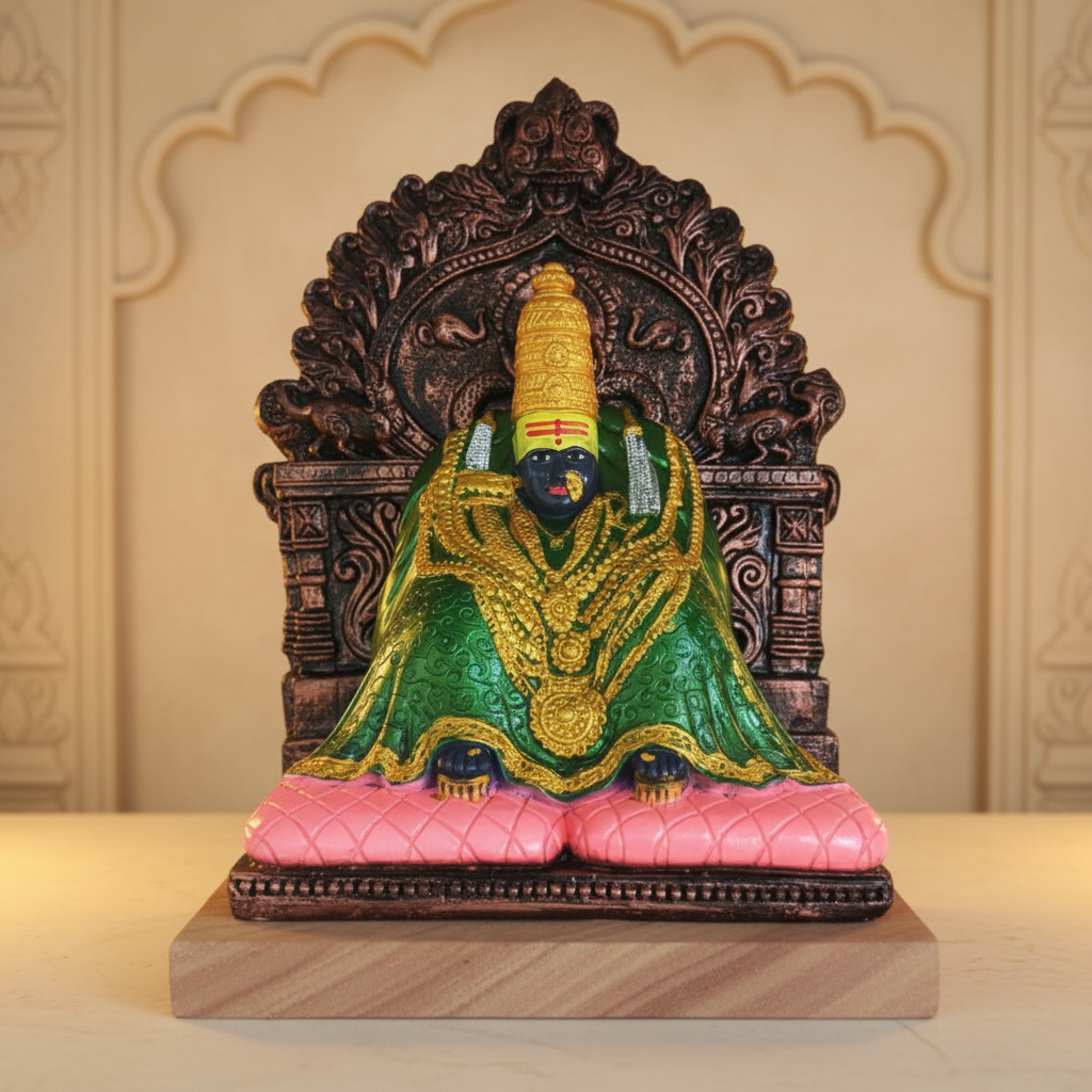 SADARAM Handmade Bhawani Aai Clay Murti Pack of 1 Murti 14 Inch Traditional Handcrafted Goddess Idol Premium Quality Devotional Decor Spiritual Pooja