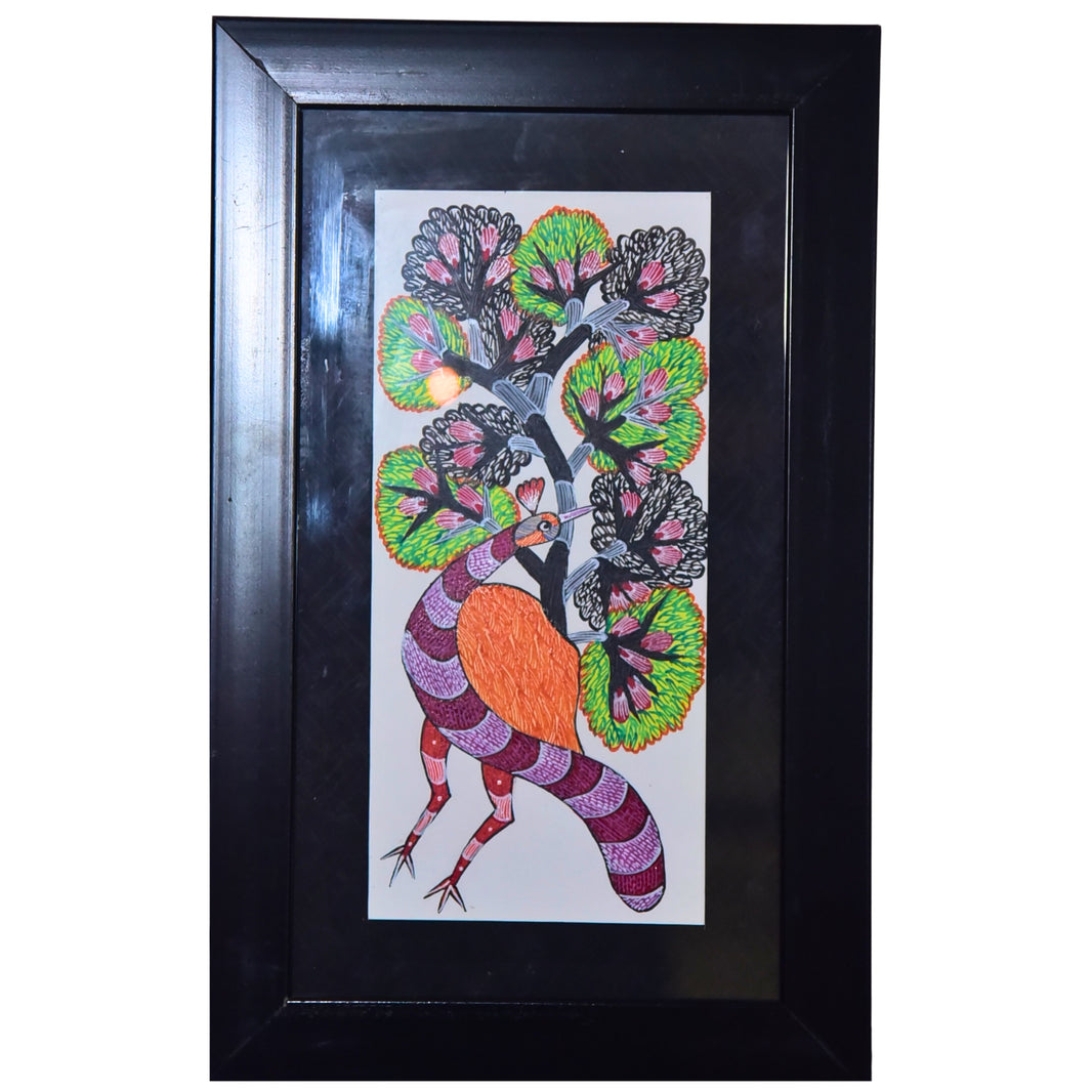 BIRD GONDI PAINTING, Making By SHG Women, SHILPI SAKHI SHG, Pack of 1