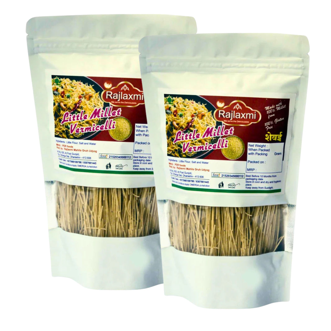 RAJLAXMI Little Millet Vermicelli Pack of 200 gm Nutritious Sevaiya Traditional Millet Healthy Kitchen Ingredient Light Quick Cooking Food X Pack of 2