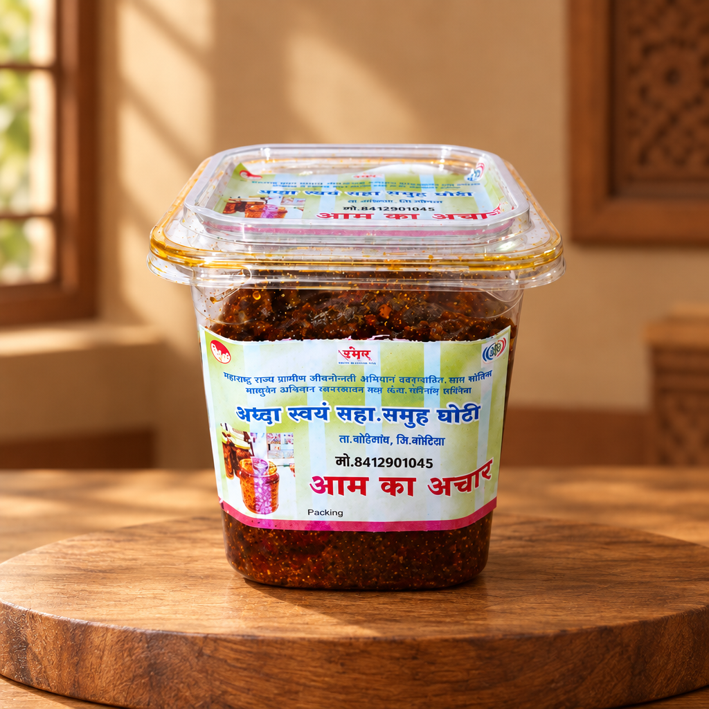 MANGO PICKLE, Handmade By SHg Women, SHRADHHA SHG, Pack of 500gm