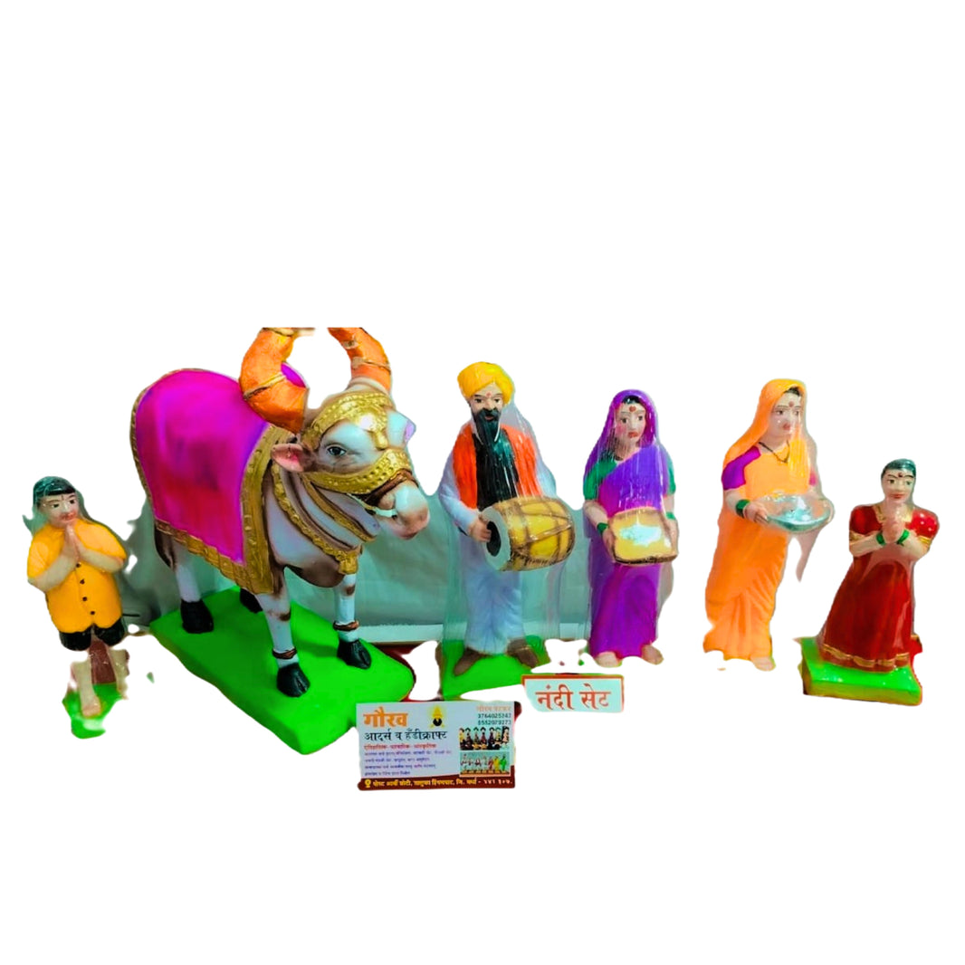 EARTHEN NANDI SET, handcrafted By SHG Women, SADARAM SHG, Pack of 1