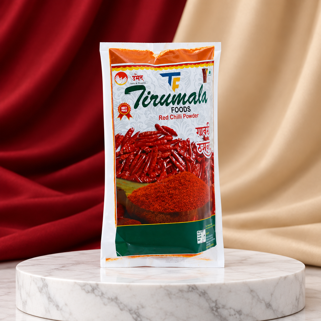 TIRUMALA, Red Chilli Powder, Premium, quality, Natural Healthly, pack of 250 gms X 2