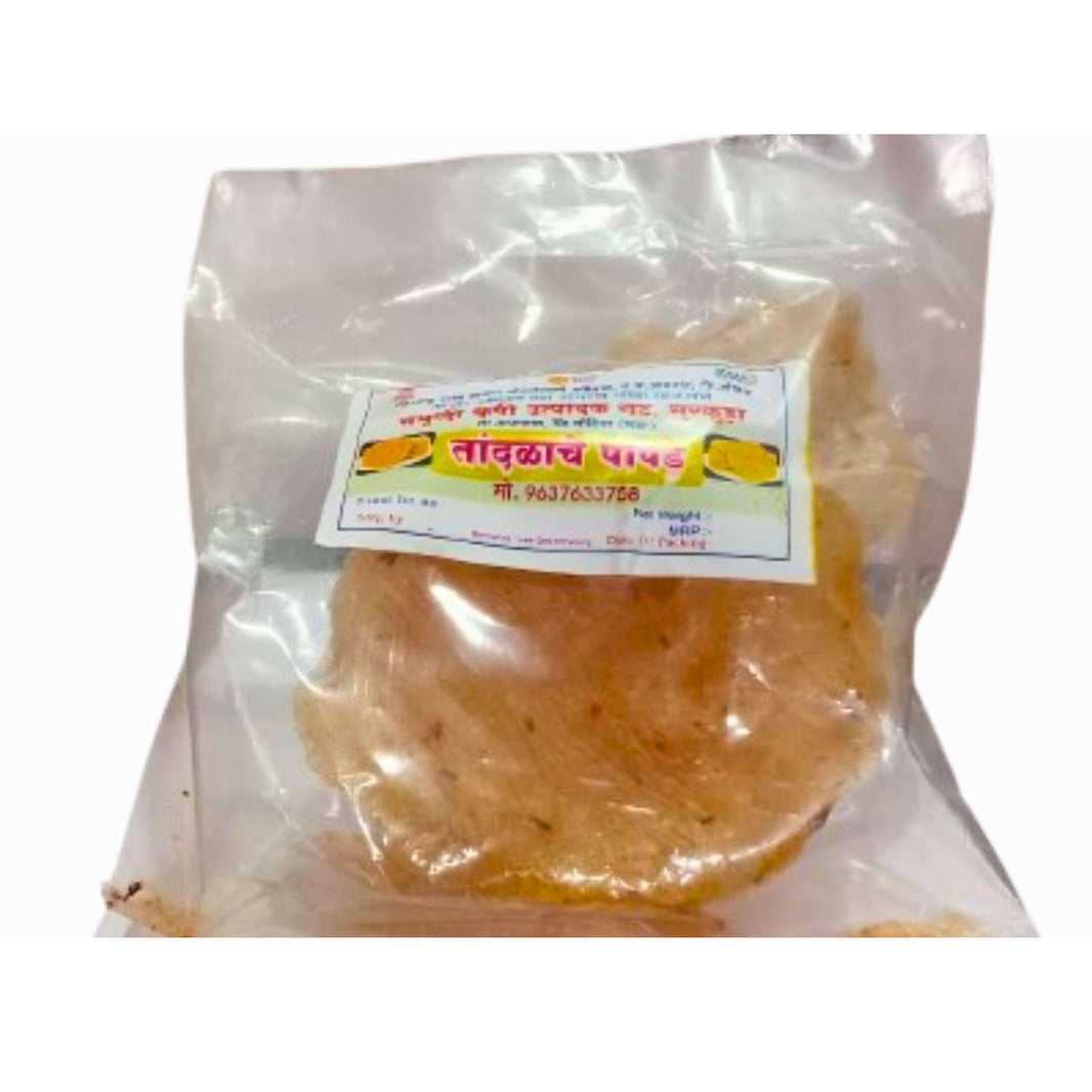 RICE PAPAD Natural Making By shg Women, SAMRUDHHI PG, Pack of 100gm