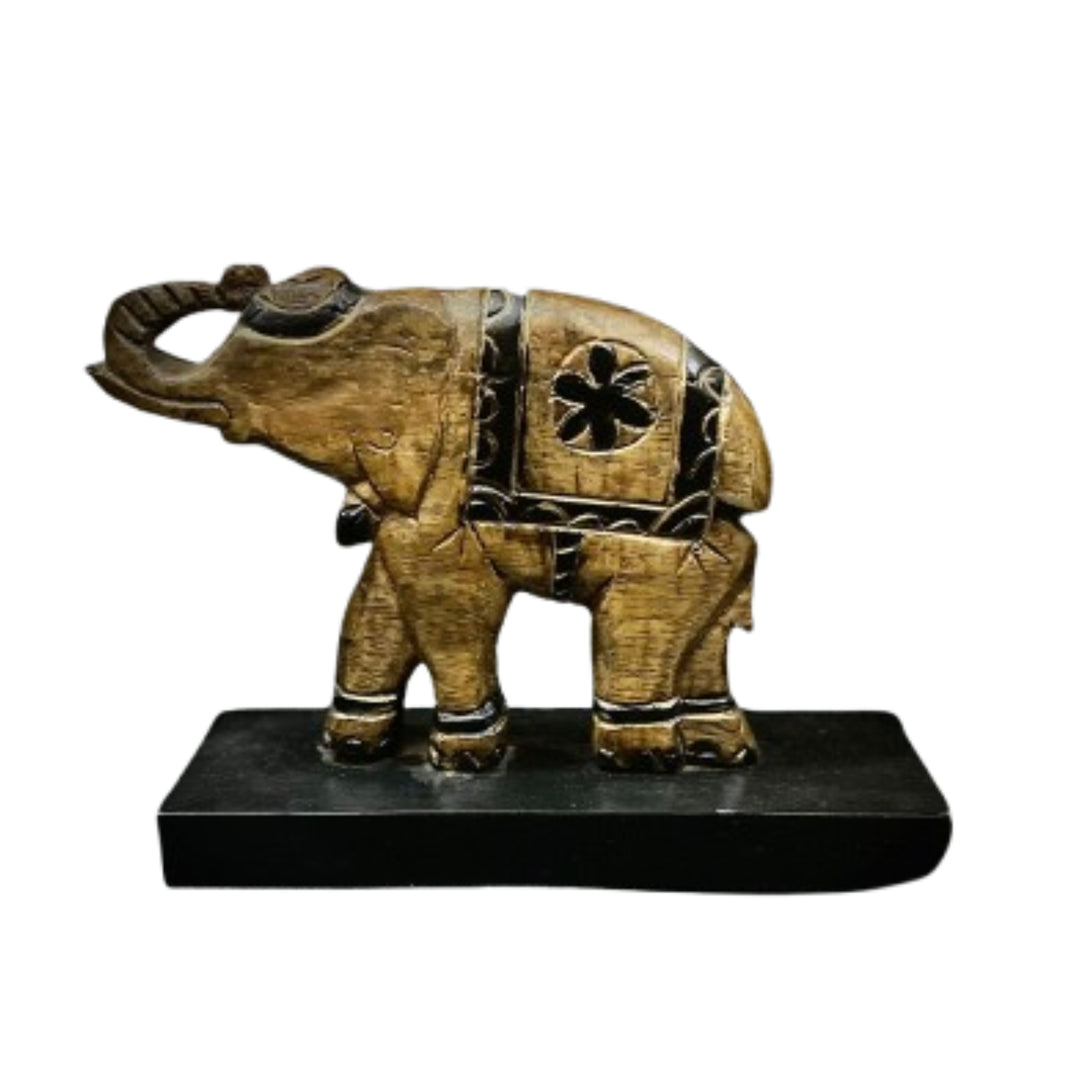 WOODEN ART ELEPHANT, Handcraft By SHG Women, TRINETRA SHG, Pack Of 1