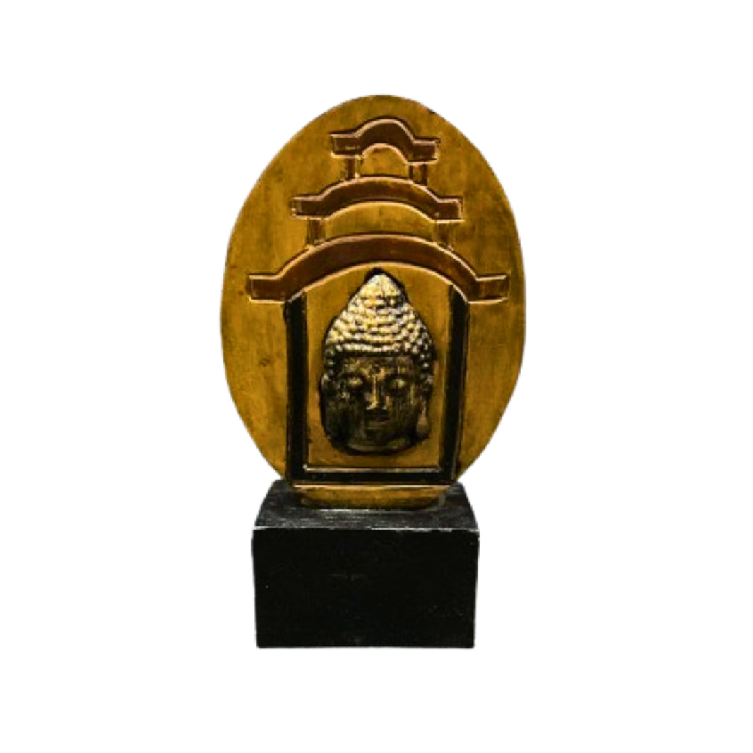 WOODEN ART GAUTAM BUDDHA SIGN, Handcraft By SHG Women, TRINETRA SHG, Pack Of 1
