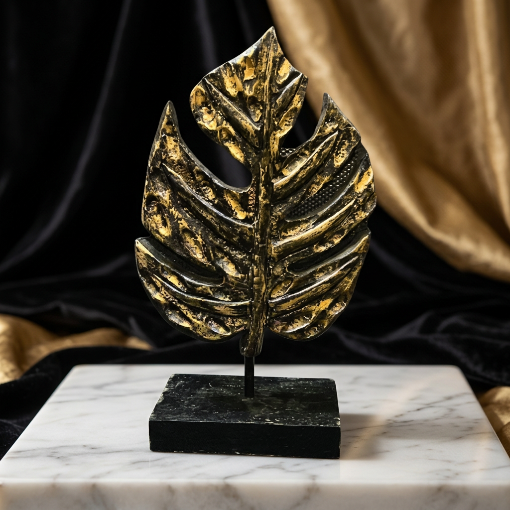 WOODEN ART Leaf Handcrafted Decorative Wooden Art Pack of 1 Piece