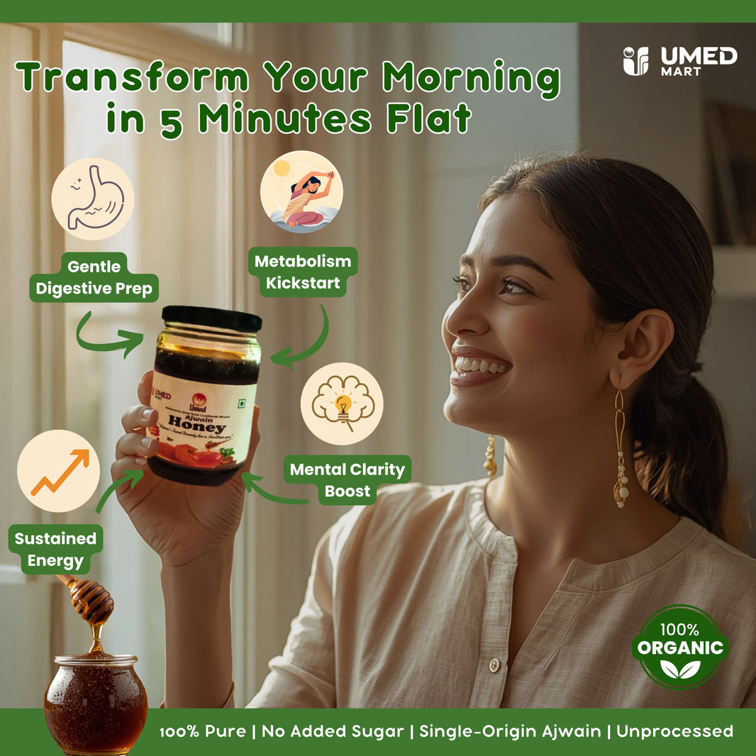 Van Amrut, Natural Ajwain Honey, Made By Natural Ingredients, No Artificial Flavours, Pack of 250 ml