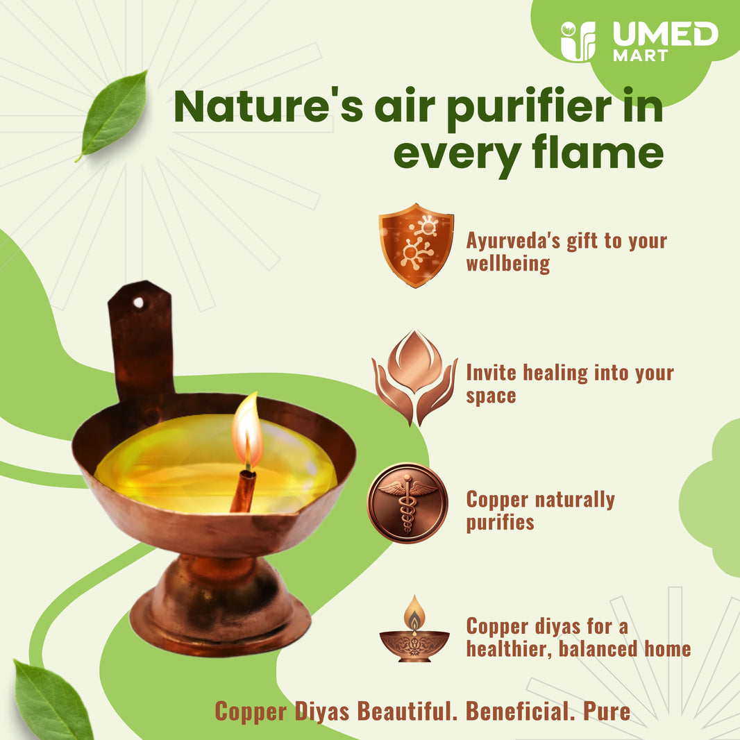 PRAGATI MAHILA, Copper Diya Decor, Local Craftsmanship, Pack of 1 no, Size no 3