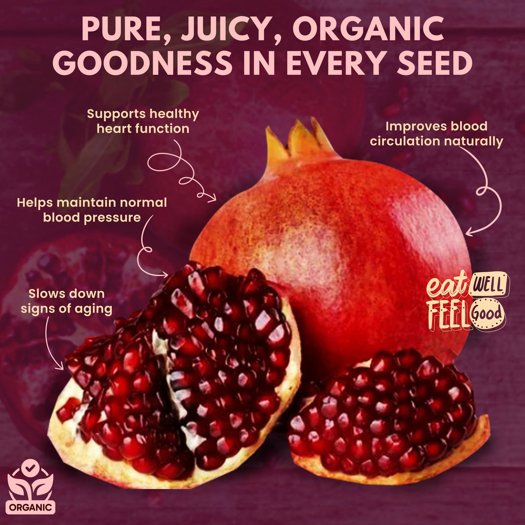 Fresh Organic Pomegranates 2kg – Juicy & Sweet Fruits | Roshani SHG Pune