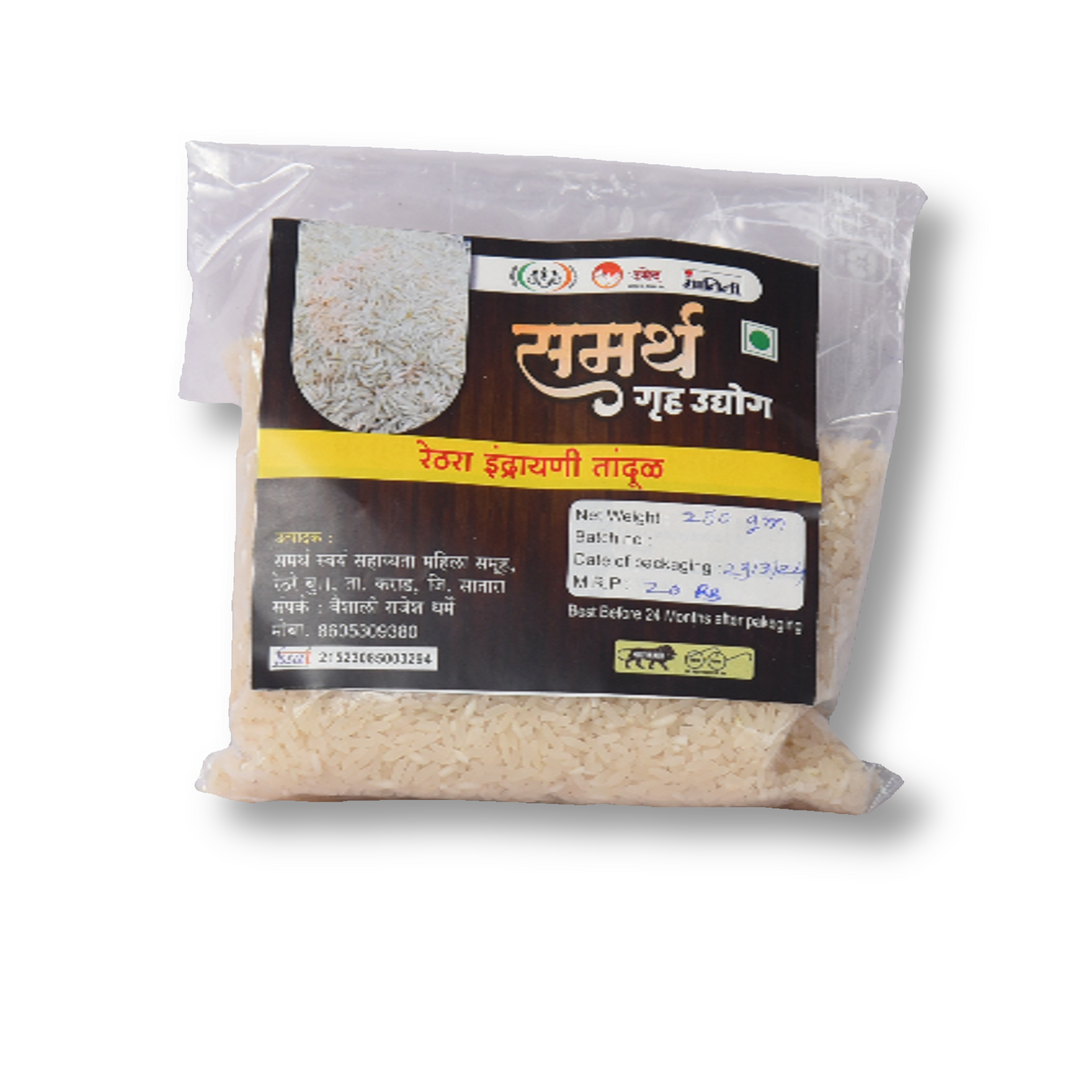 SAMARTH GRUHUDYOG Indrayani Rice, Made By Natural Ingredients, No Artificial Chemical, Pack of 1000 gm