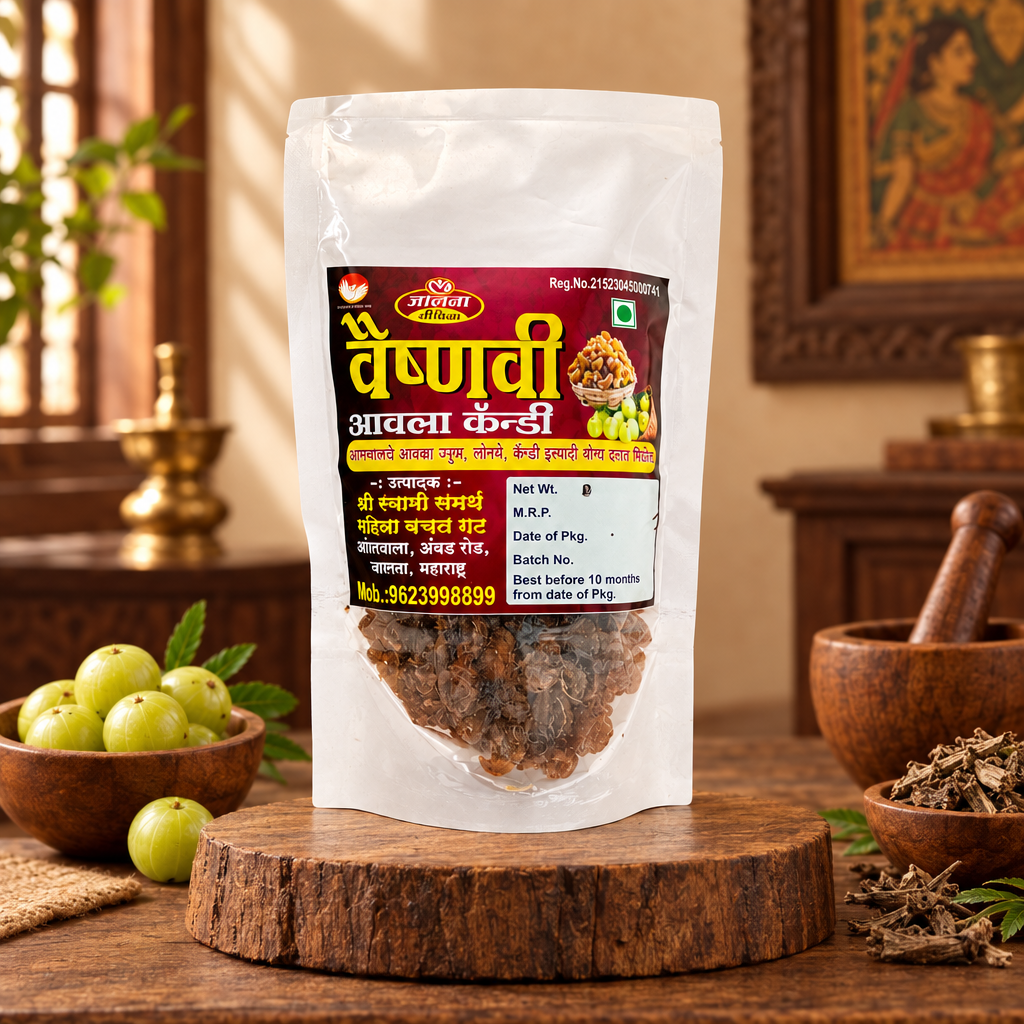 VAISHNAVI Aonla Candy, Shree Swami Samartha SHG, Made By Natural Ingredients, Healthy, Pack of 200 gms