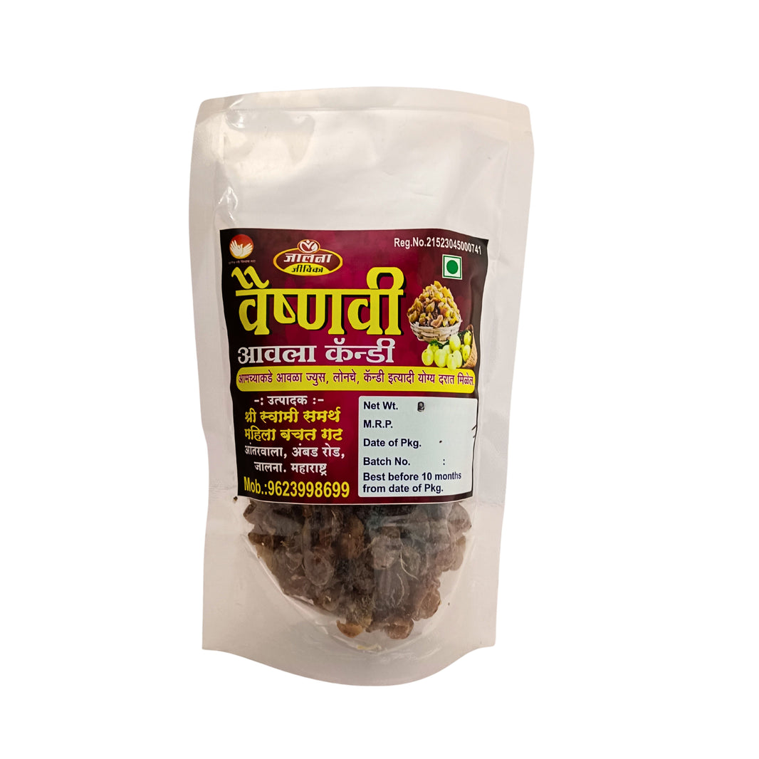 VAISHNAVI Aonla Candy, Shree Swami Samartha SHG, Made By Natural Ingredients, Healthy, Pack of 100 gms