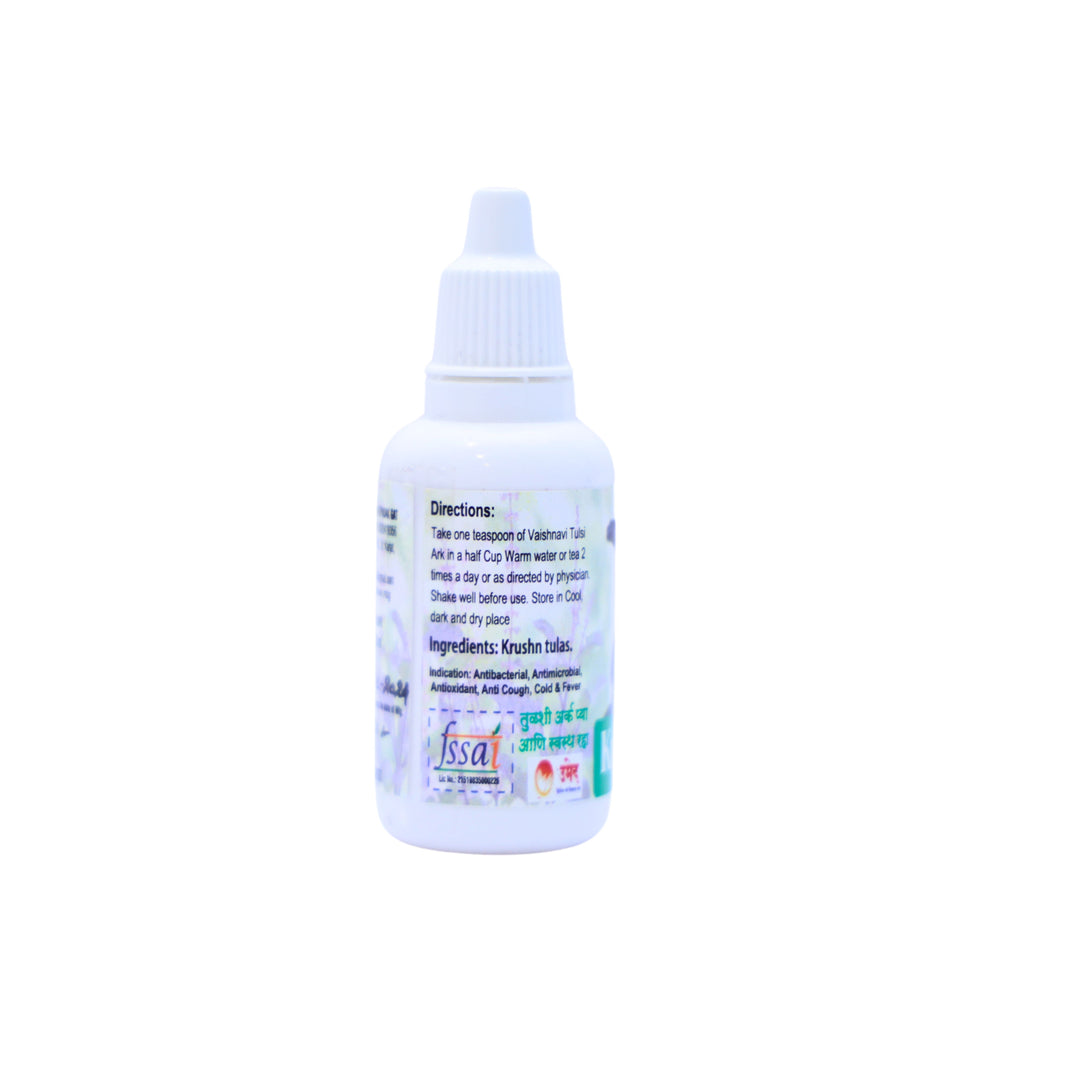 VAISHNAVI FOODS krushna tulshi ark, natural ingredient, no artificial essence, pack of 30 ml