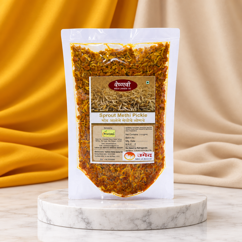 VAISHNAVI FOODS miethi lonache, natural ingredient, no artificial essence, pack of 150 gm