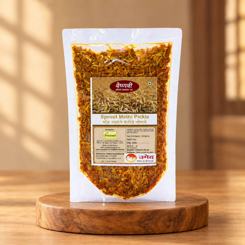 VAISHNAVI FOODS miethi lonache, natural ingredient, no artificial essence, pack of 150 gm