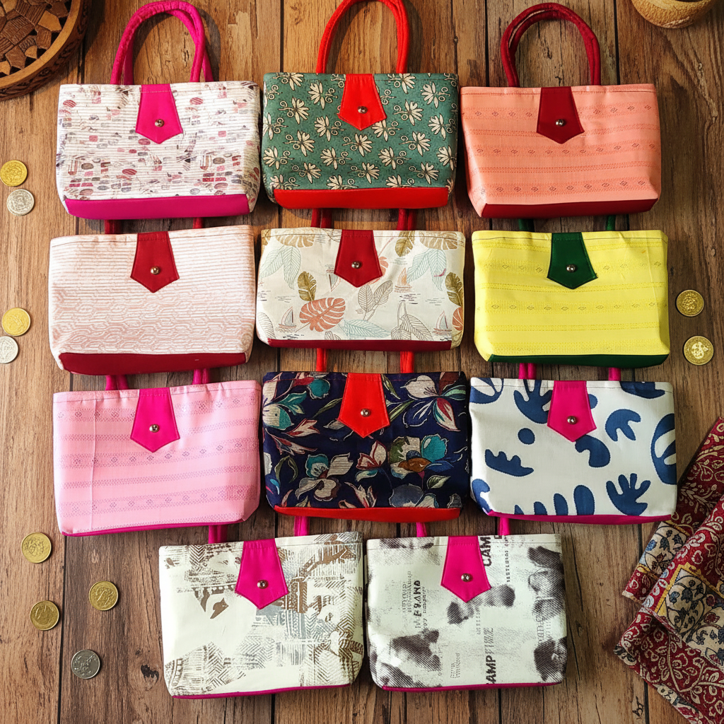 VEERBHADRA HANDMADE Handmade Kapdi Purse Pack Of 1 Item Handcrafted Fabric Wallet Traditional Ethnic Stylish Durable Everyday Utility Accessory Premium Quality