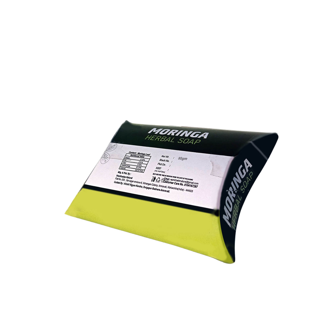 WANKHADE NATURALS, Moringa Soap, Sankalp SHG,  Made By Natural Ingredients, No Artificial Chemical, Pack of 80 gm