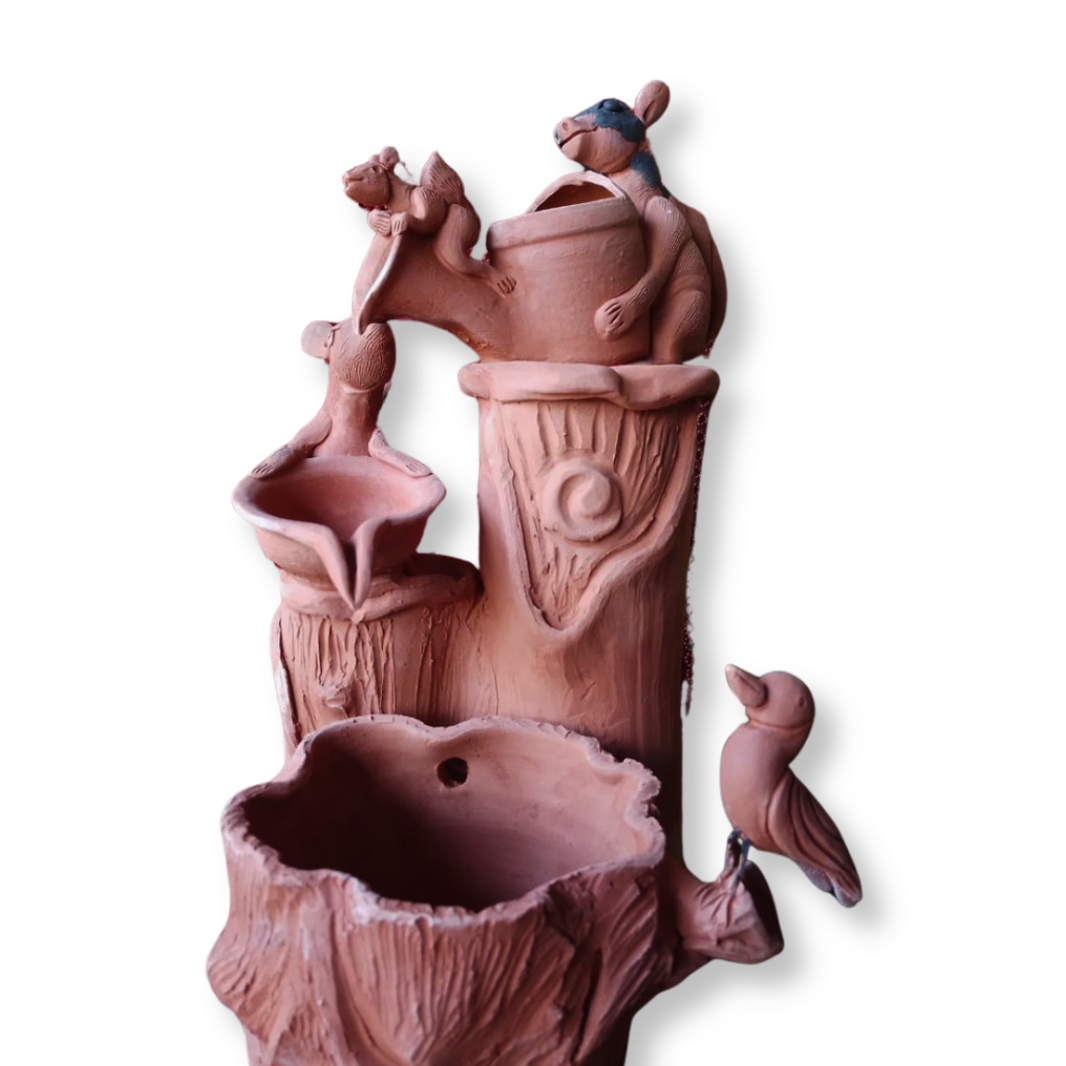 ELEGANT TERRACOTTA WATERFALL, Made By Natural Soil, Local Craftsmanship, PM Vishwakarma, Pack Of 1