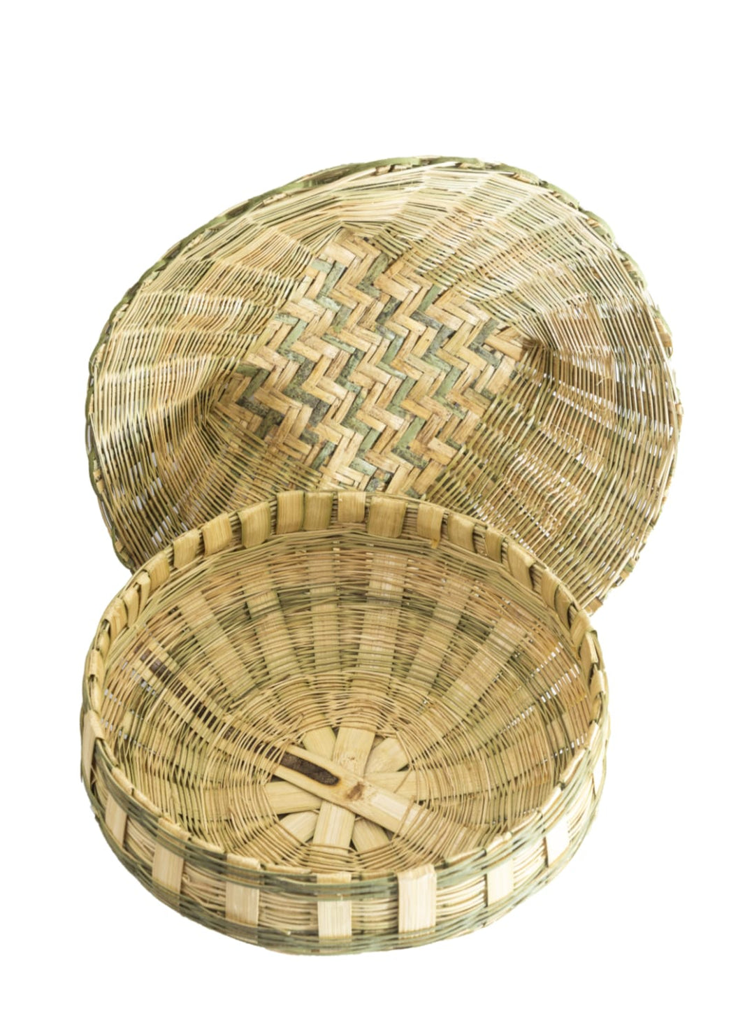 NANDINI Bamboo Basket,Devmogra Natural Wood, Local Craftsmanship,500 gm