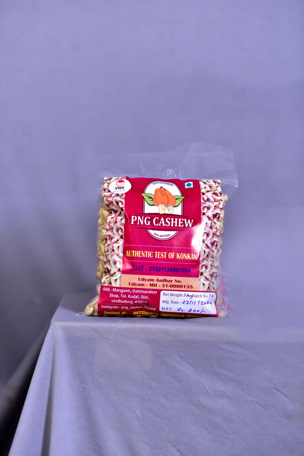 PNG, Cashew, Healthy, Highly Fiberous, Natural, Flavour, Pack of 1000 gm