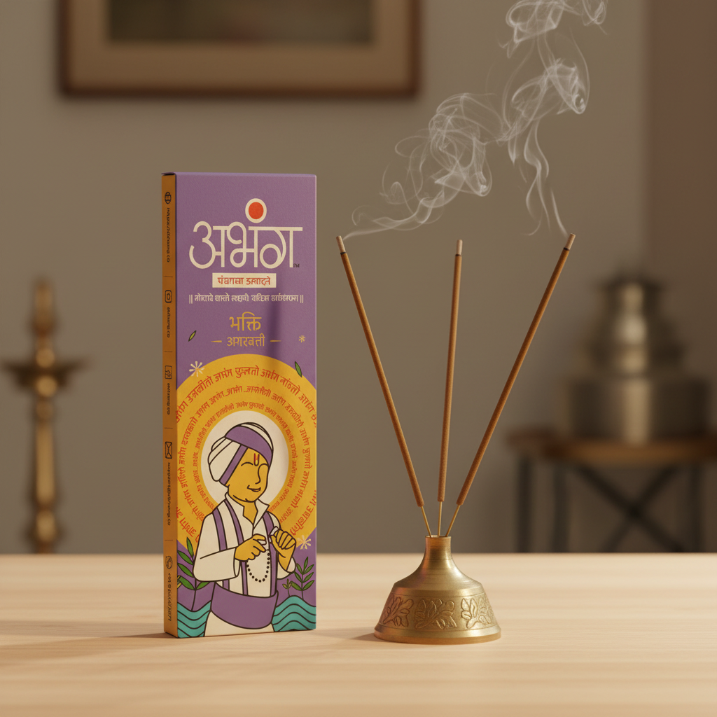 ABHANG Bhakti Agarbatti Premium Incense Sticks Long Lasting Divine Fragrance Daily Worship Meditation Spiritual Ambience Handmade Traditional Pack Of 100g