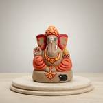 OM SAI SHG, Gomai Eco-Friendly Shenacha (CowDung) Ganpati Statue 9 Inch,Handcrafted, Clay & Cow Dung, 100% Biodegradable, Pack of 1