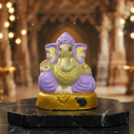 OM SAI SHG, Gomai Eco-Friendly Shenacha (CowDung) Ganpati Statue 9 Inch,Handcrafted, Clay & Cow Dung, 100% Biodegradable, Pack of 1