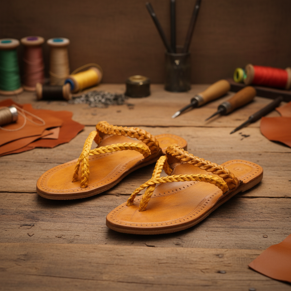 KOLHAPURI CHAPPLE Kolhapuri Ladies Colour Leather Chappal Handmade Premium Genuine Leather Traditional Comfortable Ethnic Casual Daily Wear